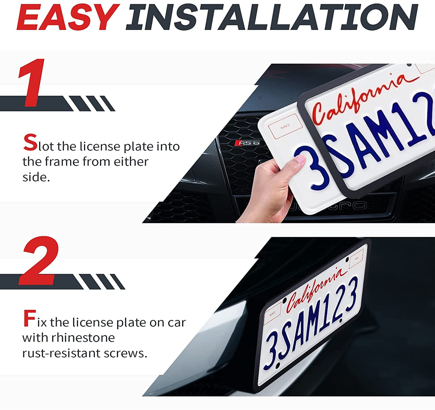 Stainless Steel License Plate Frames