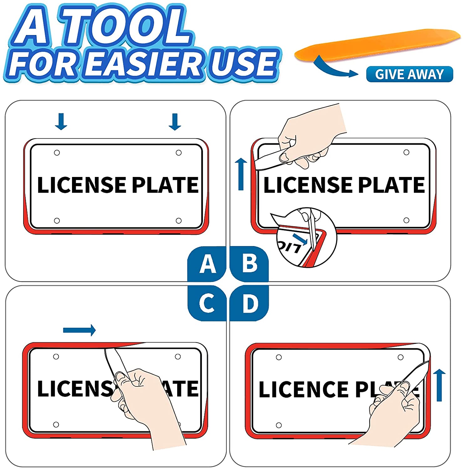 Silicone License Plate Frames AUJEN